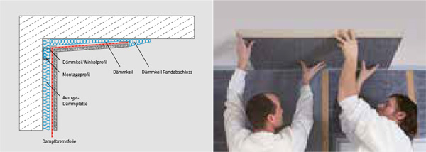 Schritt 9 & 10 Verarbeitungshinweis Aerogel Innenwärmedämmsystem AGITEC AG